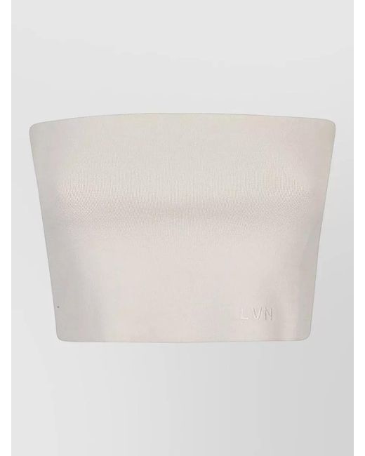 Liviana Conti White Seamless Strapless Bandeau Style Top