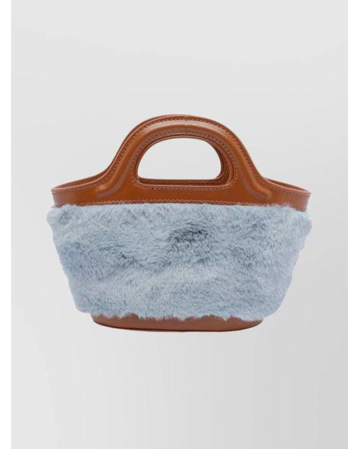 Marni Blue Micro Cross-Body Bag Detachable Strap