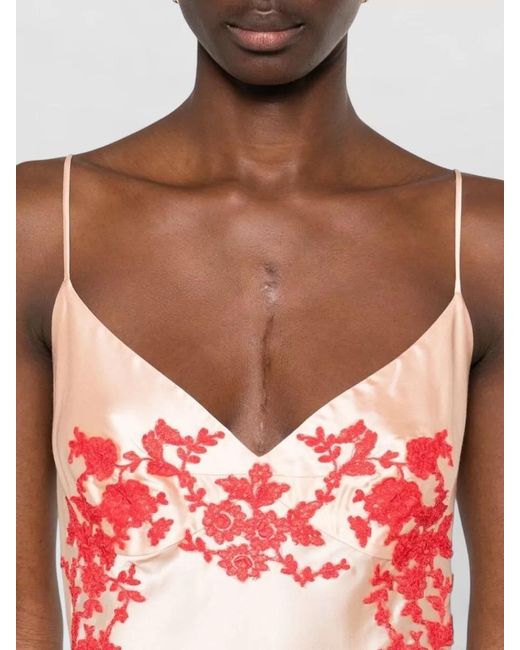 Ermanno Scervino Embroidered Strappy Midi Dress