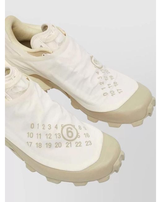 MM6 by Maison Margiela Natural Chunky Sole Lace Up Sneakers Collaboration for men