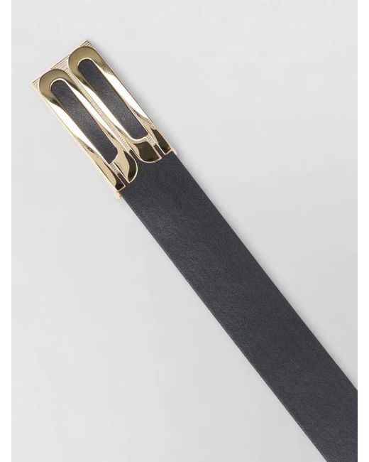Victoria Beckham Gray Leather Belt