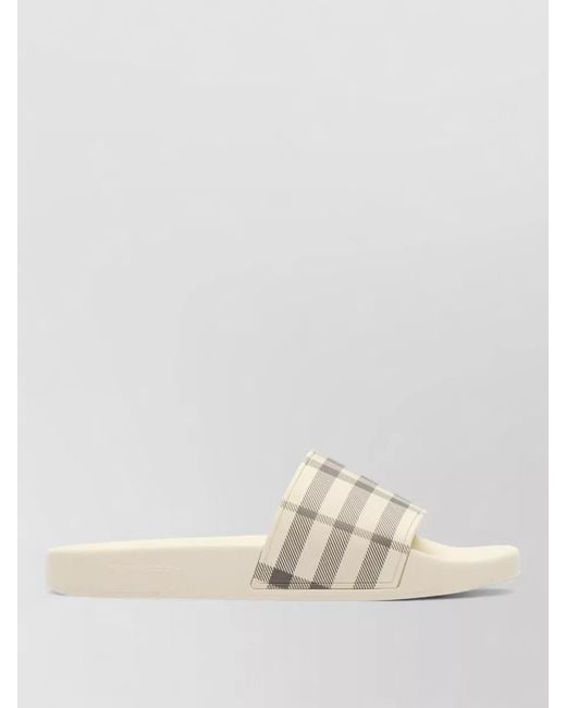 Burberry Natural Check Slides