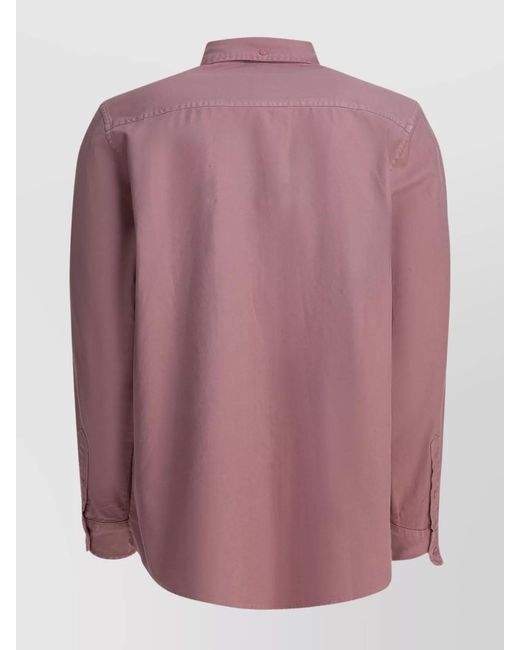 Carhartt Pink Cotton Long-Sleeve Shirt for men