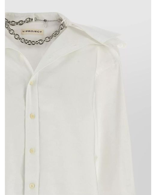 Y. Project White Cotton Shirt Dress