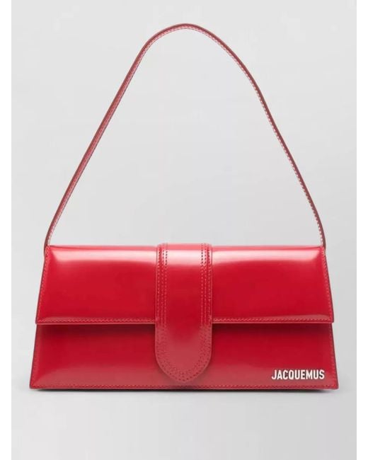 Jacquemus Red Le Bambino Calf Leather Shoulder Bag