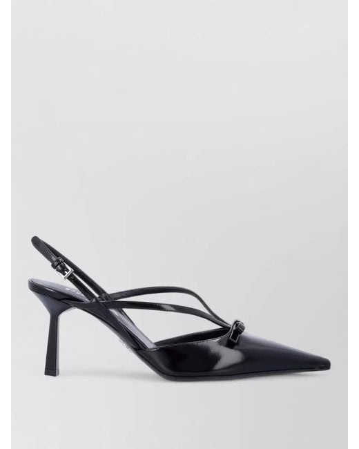 Prada Multicolor Slingback Leather Pumps Bow Detail