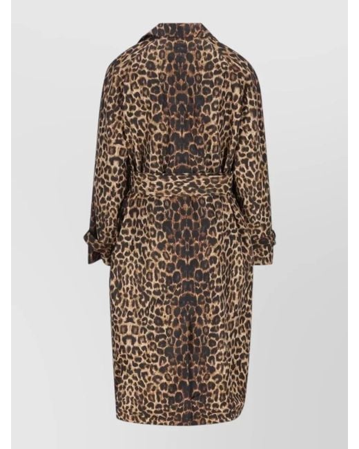 Saint Laurent Multicolor Double-Breasted Belted Trench Coat
