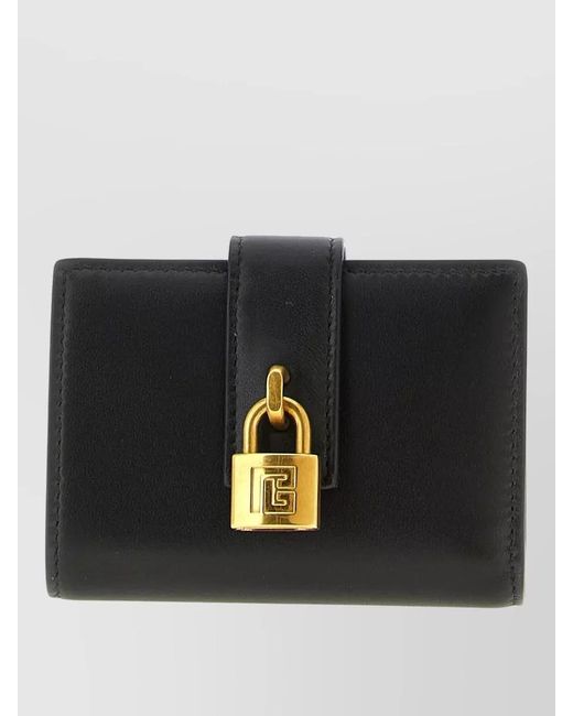 Balmain Black Lamb Leather Wallet