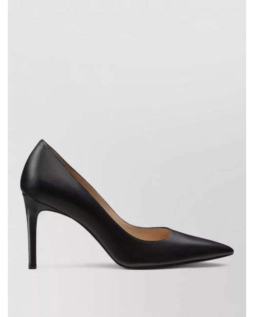 Stuart Weitzman Black Pointed Toe Pumps Smooth Finish Design