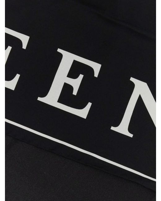 McQueen Black Silk Scarf
