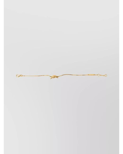 Bottega Veneta White Knot Detail Box Chain Bracelet
