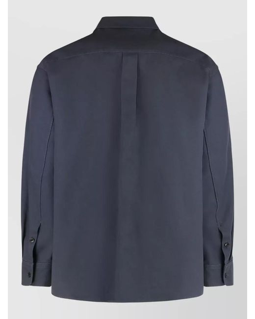 Lemaire Blue Cotton Overshirt for men