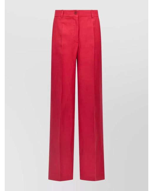P.A.R.O.S.H. Tailored Pants Pleats Pockets Belt Loops