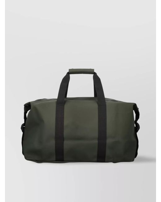 Rains Black Hilo Weekend Bag Featuring Buckle Detail for men