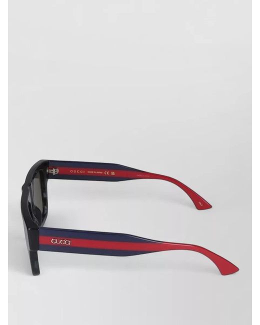 Gucci Gray Sunglasses Gg1868S 004 Square Frame Stripes for men