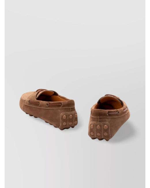 Tod's Brown Suede Leather Loafers for men