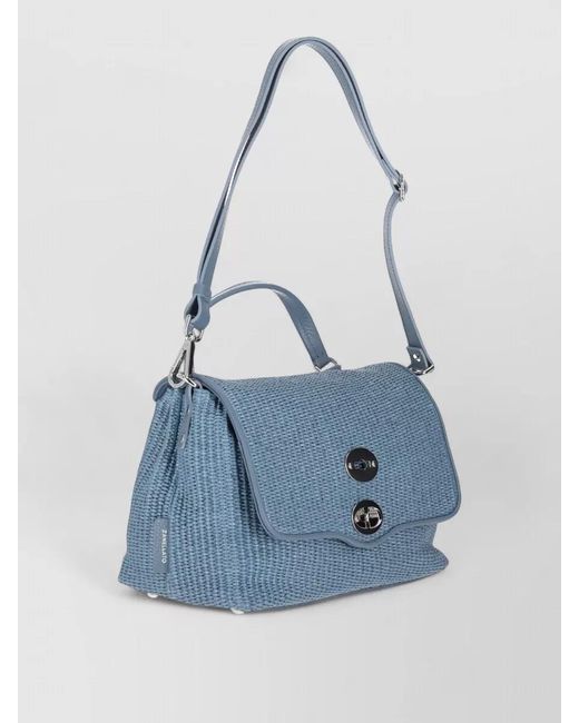Zanellato Blue Leather Tote Bag
