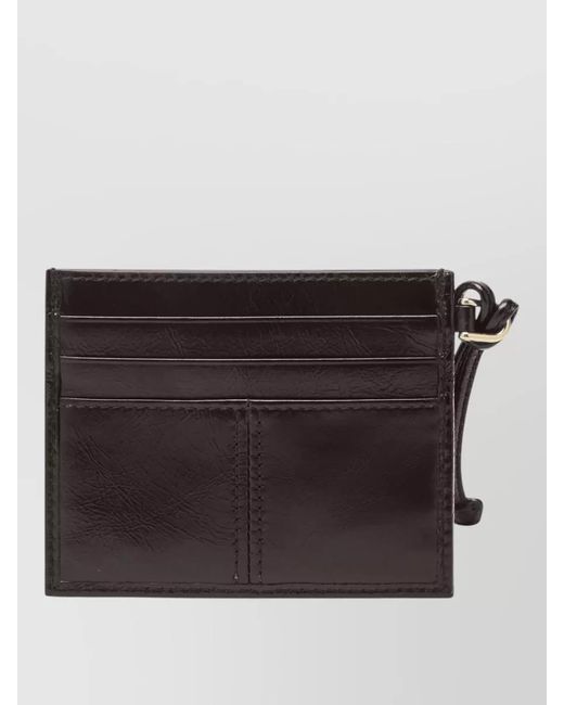 Prada Black Leather Wallet And Cardholder Wrist Strap