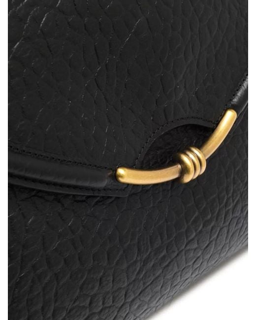 Gianni Chiarini Black Bea Clutch Bag Tone Hardware Strap