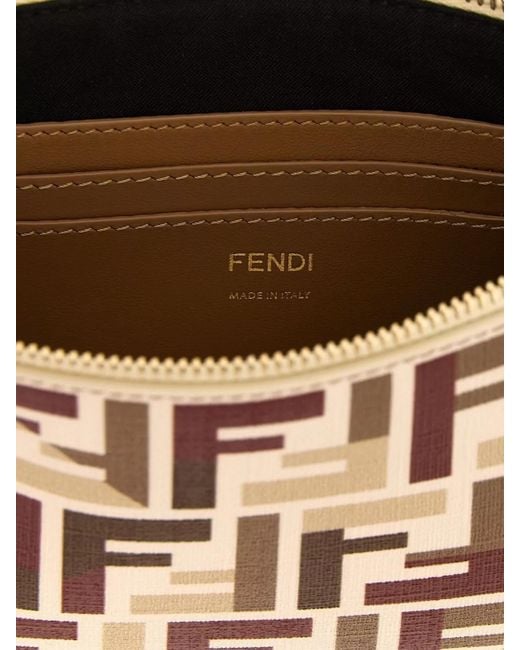 Fendi White Baguette Fabric Shoulder Bag