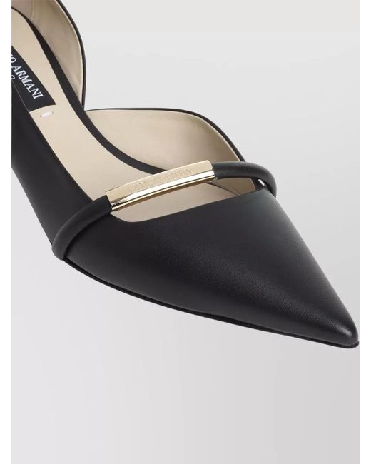 Giorgio Armani Multicolor Leather Court Pumps Banded Flute Heels