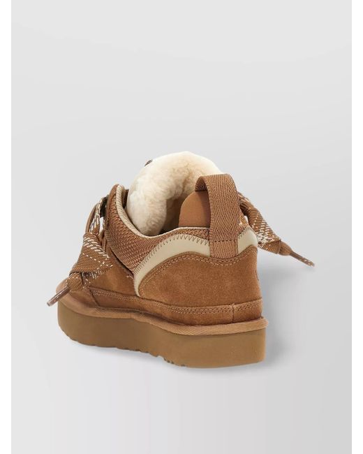 Ugg Brown Leather Low-Top Sneakers