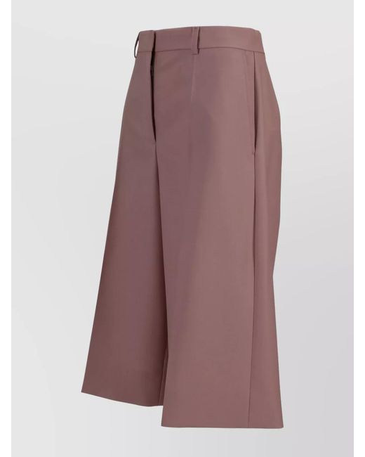 Stella McCartney Purple Wool Wide-Leg Trousers