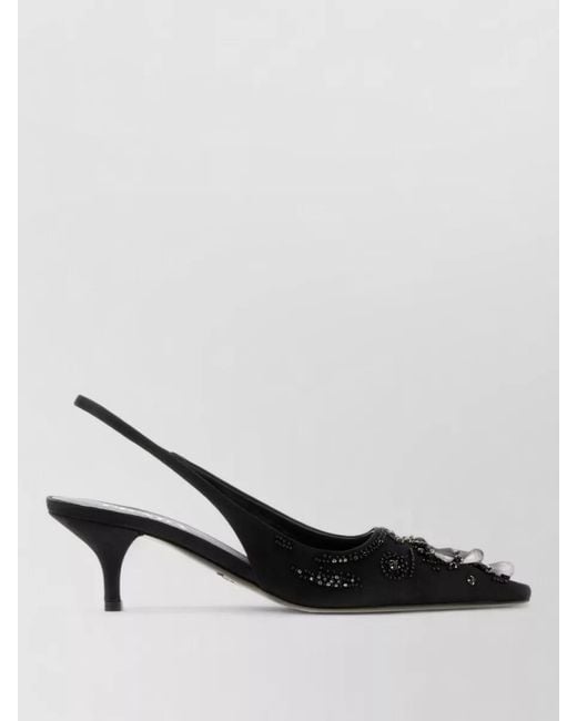 Prada Black Satin Mules
