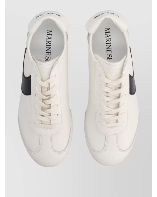 MARINE SERRE Natural Leather Low-Top Sneakers