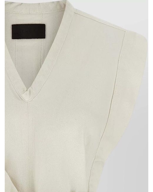 Lemaire Natural V Neck Sleeveless Vest Waist Tie