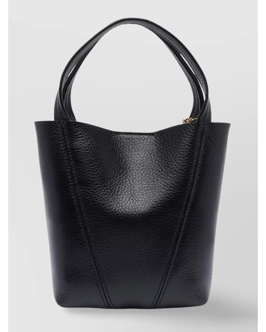 Chloé Black Spin Leather Shoulder Bag