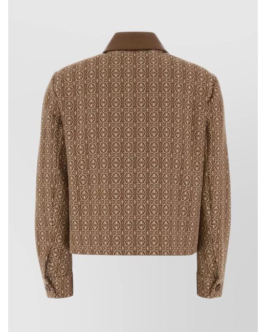 Max Mara Brown Embroidered Cotton Fitted Jacket