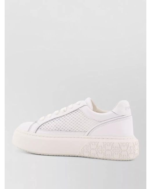 Pinko Natural Leather Low-Top Sneakers