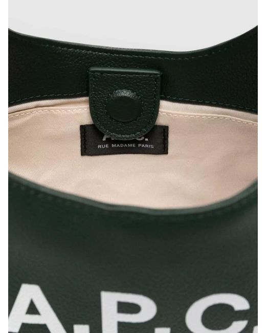 A.P.C. Green Shoulder Bag Single Top Handle Design