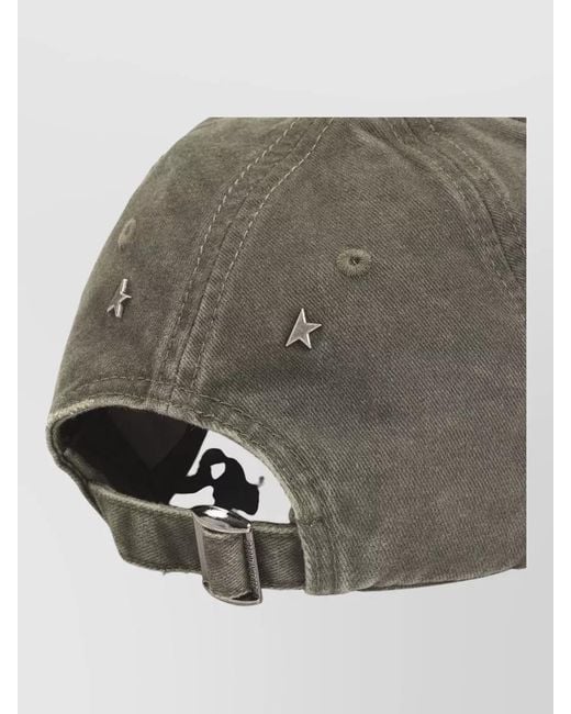 Golden Goose Deluxe Brand Gray Journey Baseball Cap Washed Cotton Twill for men