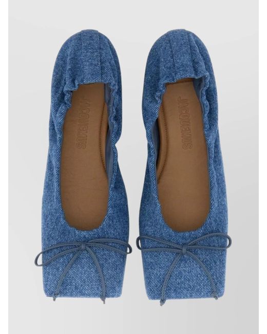 Jacquemus Blue Cotton Ballerina Shoes