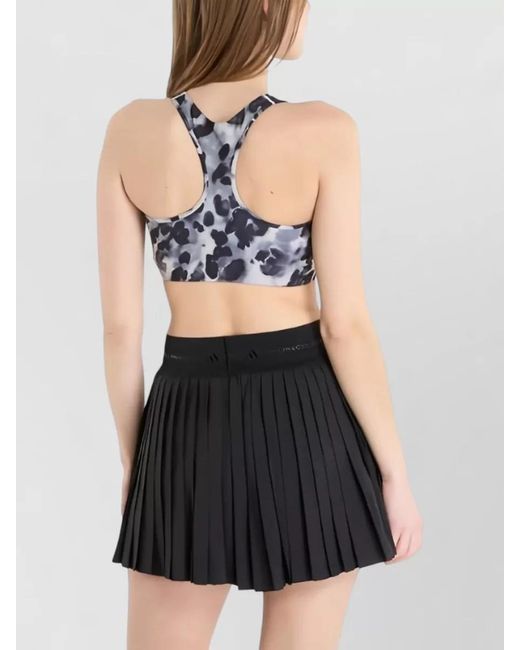 Adidas By Stella McCartney Blue Animal-Print Racerback Bralette