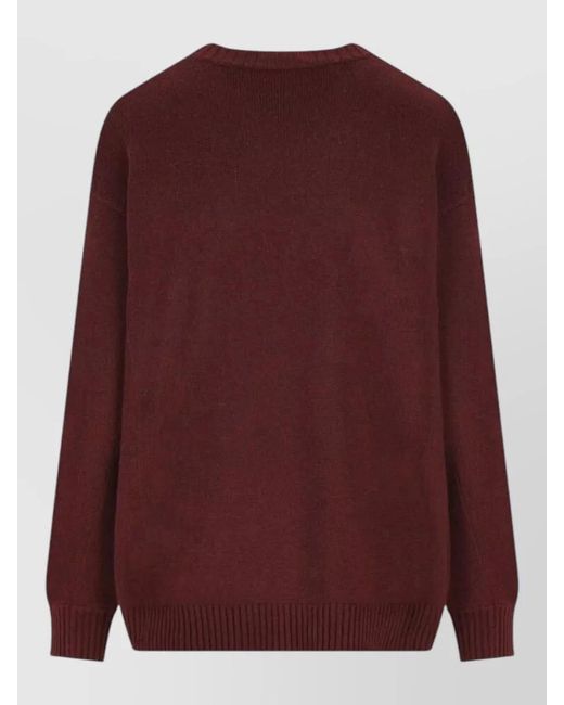 Max Mara Purple Wool Blend Fido Crew Neck Sweater