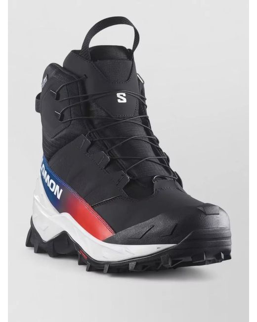 Salomon Blue Silk Ankle Boot High Top Pull Tab