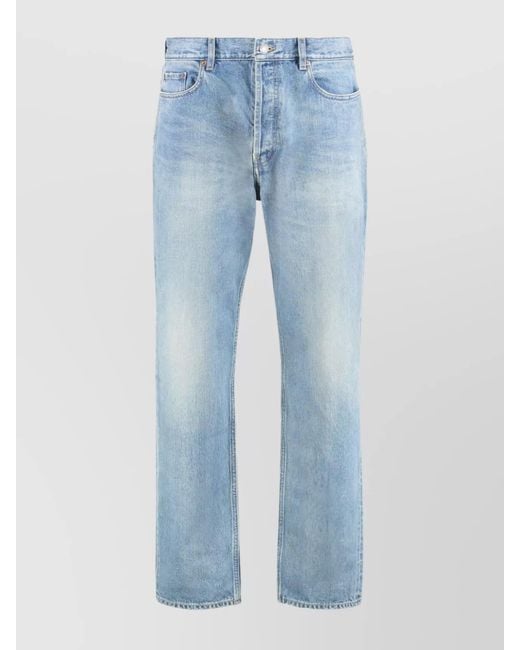 Saint Laurent Blue Denim Straight-Leg Jeans for men