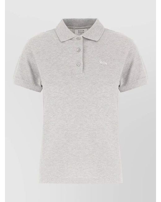 Maison Kitsuné White Regular-Fit Polo Shirt