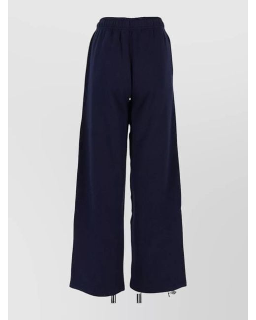 Polo Ralph Lauren Blue Wide-Leg Knit Trousers