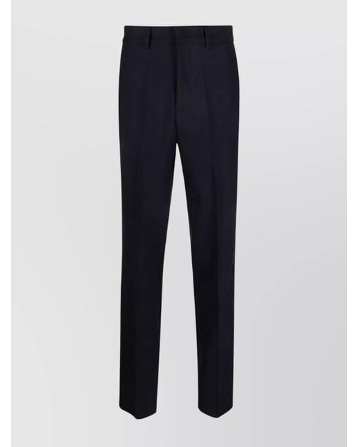 P.A.R.O.S.H. Blue Virgin Wool High-Rise Tailored Trousers