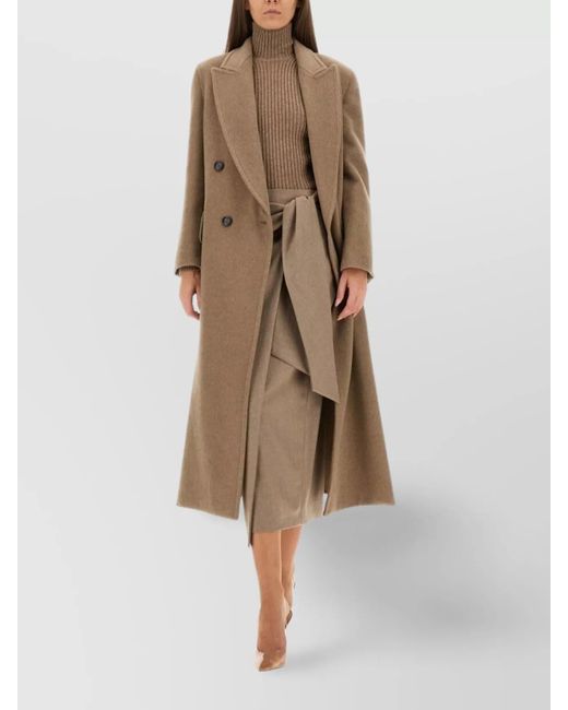 Max Mara Natural Cashmere Wrap Skirt