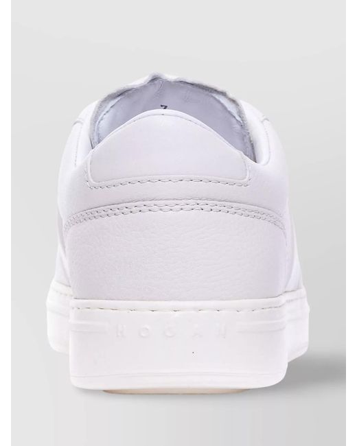 Hogan White Leather Low-Top Sneakers for men