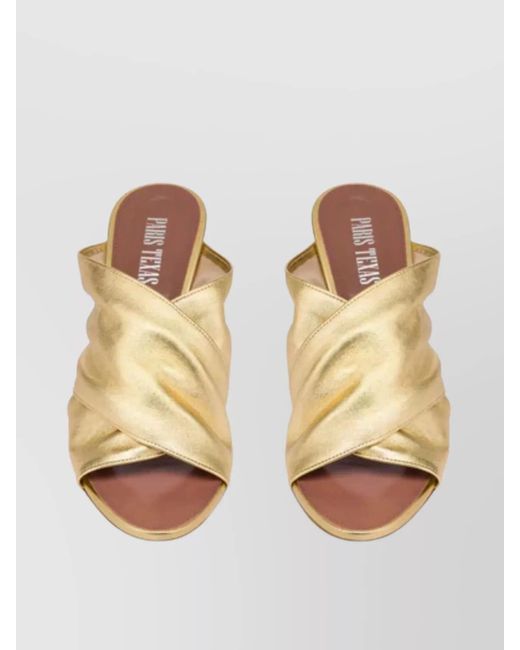 Paris Texas Metallic Leather High-Heel Mules