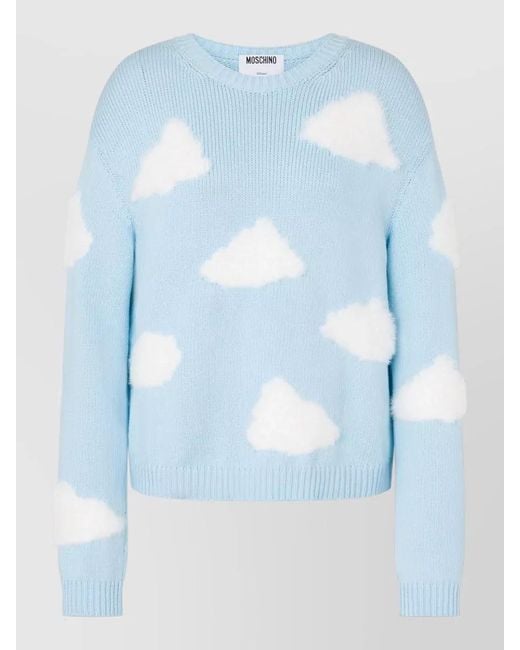 Moschino Blue Organic Cotton Jumper