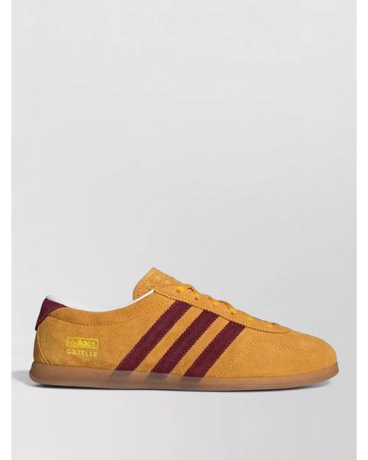 Adidas Orange Gazzelle Lo Pro Sneakers Suede Stripes Rubber