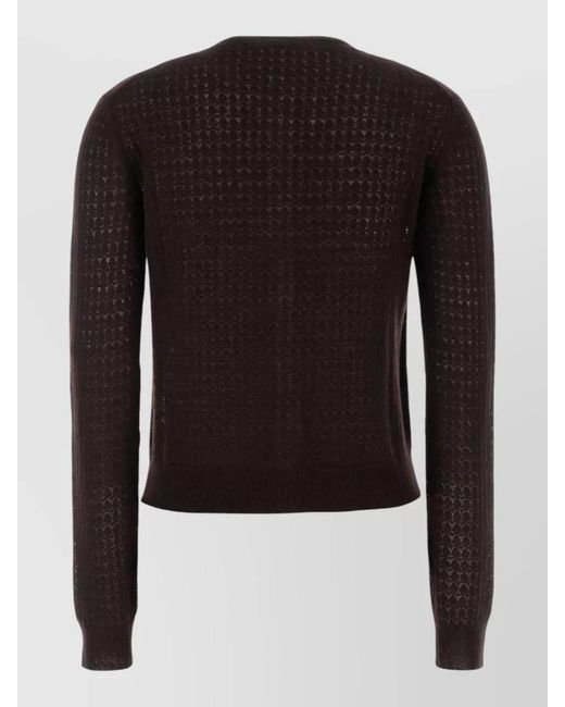Miu Miu Black Cashmere Blend Cropped Cardigan Long Sleeves