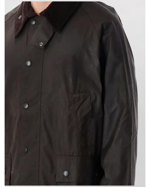 Barbour Blue Corduroy Collar Front Pockets Adjustable Cuffs Long Sleeves for men